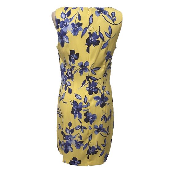 Floral Yellow and Blue Dress - Picture 5 of 11